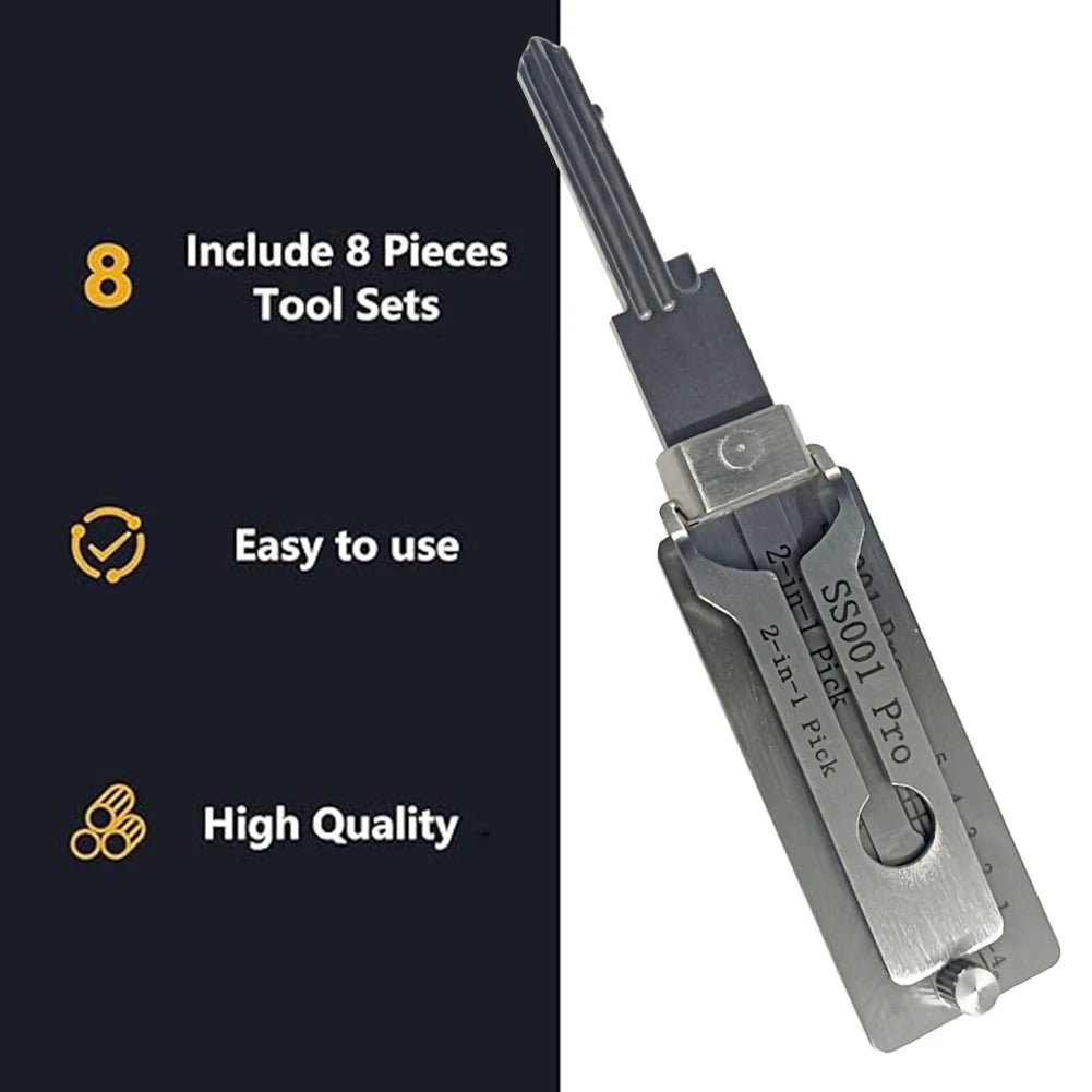 Lockpicking Lock Decoder O-ring Pickup Kit Pick Locksmith Tool Key Decoder Precision Hook Door Maintenance Repair Tool