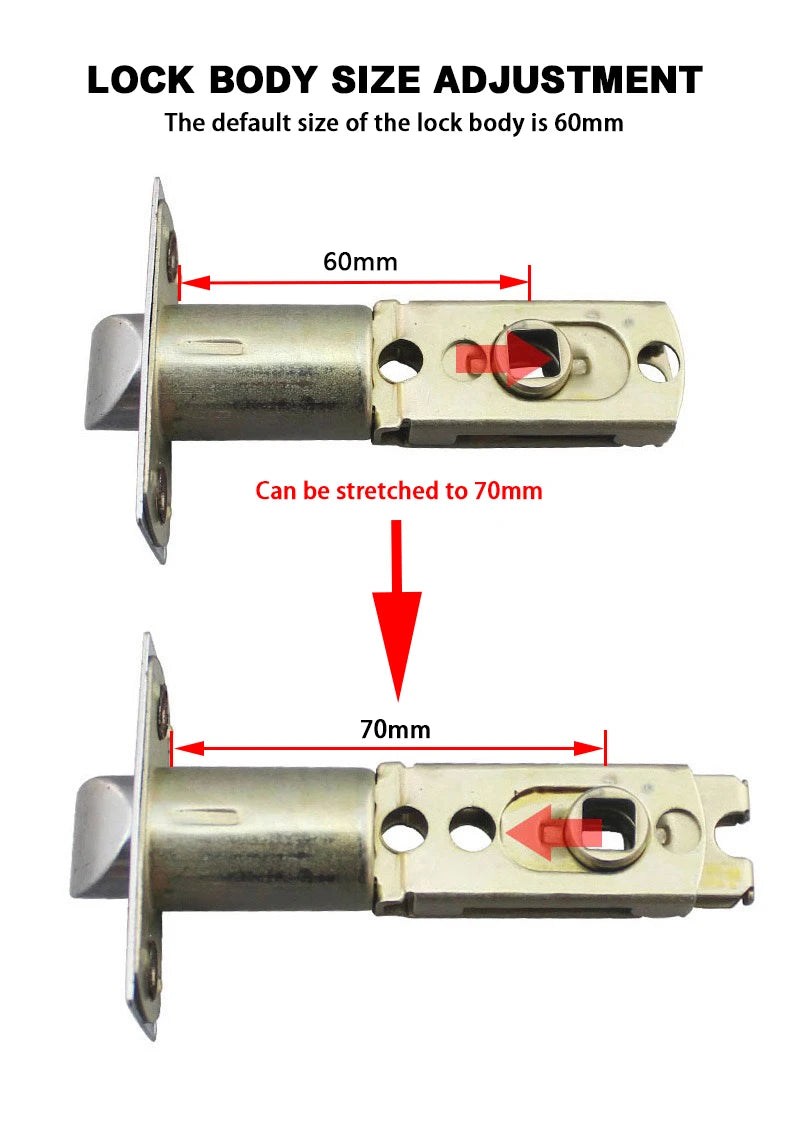 RAYKUBE M6 Tuya BLE Bedroom Digital Electronic Lock Fingerprint Door Lock with Password/Key/IC Card/ Tuya APP Unlock From USA