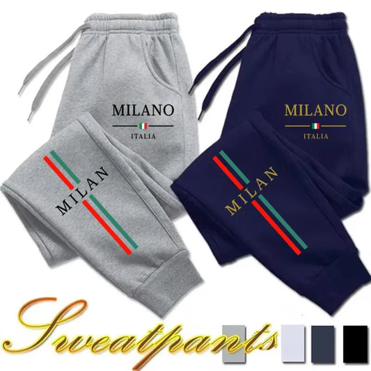 2025 Hot Sale Milan City Printed Jogger Pants Men Women Autumn Winter Casual High Quality Outdoor Running Sports Sweatpants