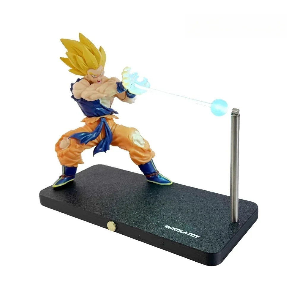 Dragon Ball Super Saiyan Son Goku Chaozu Figure Dynamic Wave Kamehameha Wave Night Light Decoration Ornament Toys