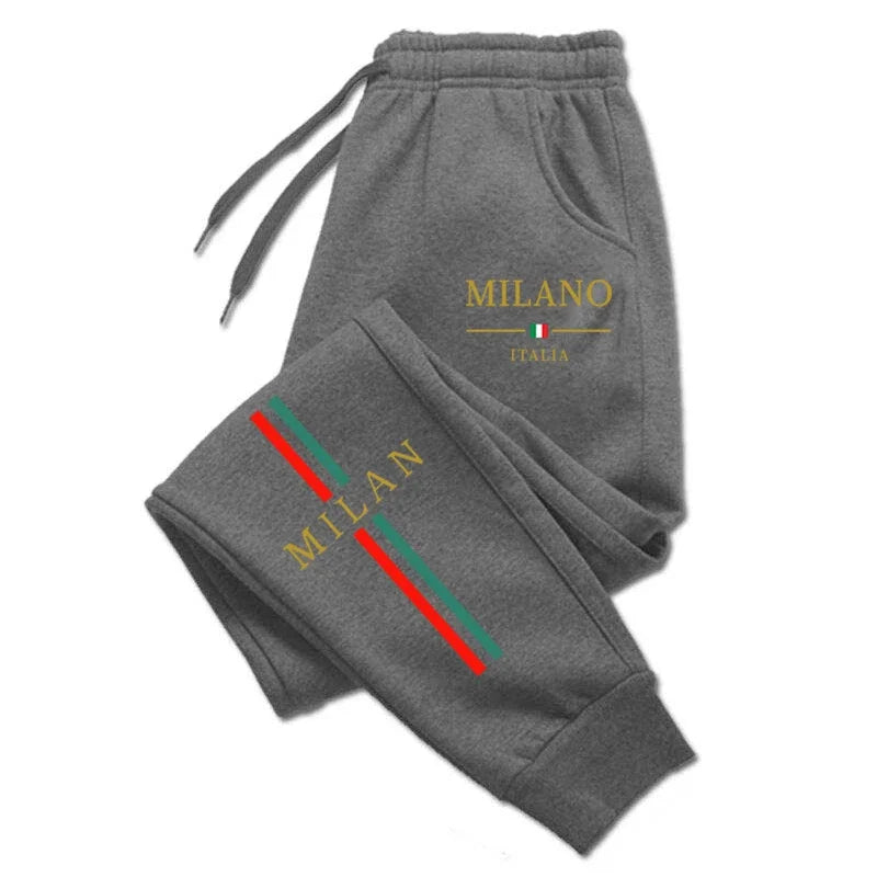 2025 Hot Sale Milan City Printed Jogger Pants Men Women Autumn Winter Casual High Quality Outdoor Running Sports Sweatpants