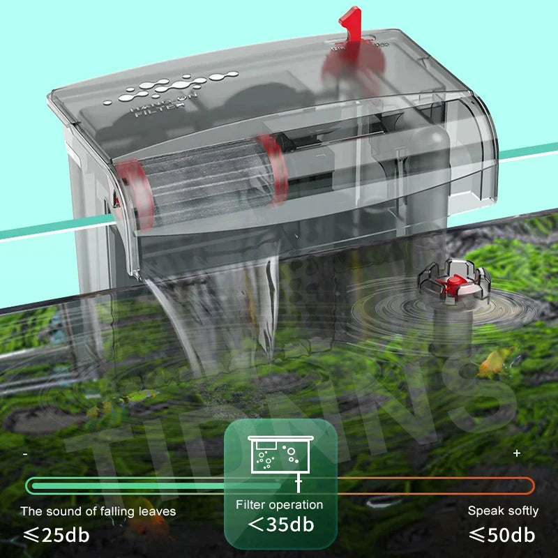 Aquarium Fish Tank Filter 3 in 1 Water Purification Circulation Pump Small Pump Silent Aeration Fish Tank Cleaning Tools