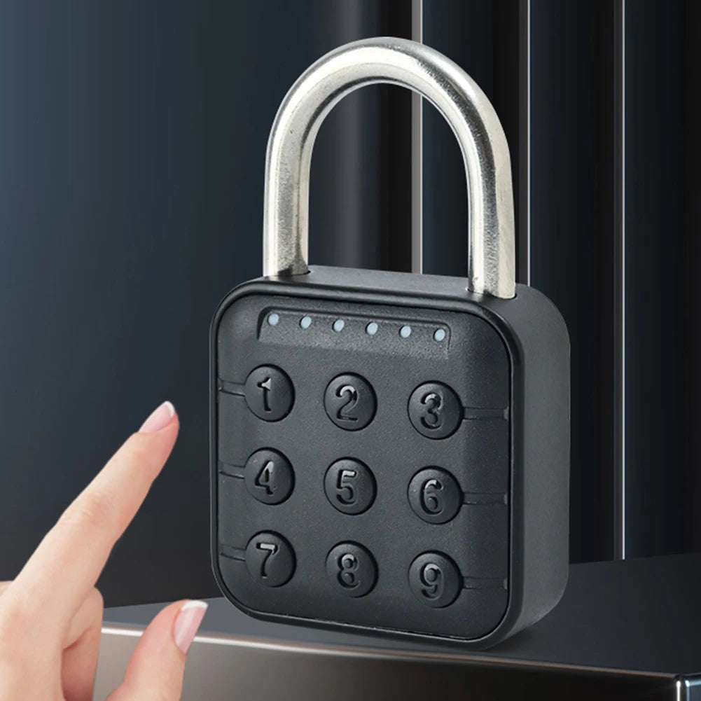 Keyless Fingerprint Lock with Tuya APP Smart Padlock Waterproof Door Lock 0.2sec Unlock Portable Anti-theft Padlock for Offices