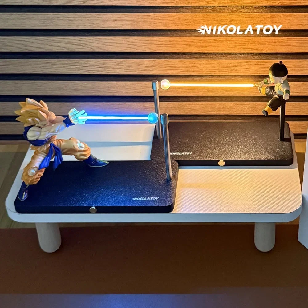 Dragon Ball Super Saiyan Son Goku Chaozu Figure Dynamic Wave Kamehameha Wave Night Light Decoration Ornament Toys