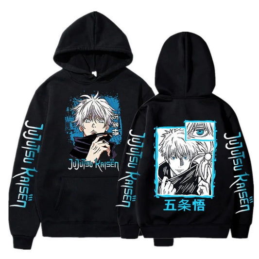 2025 New Japan Anime Jujutsu Kaisen Satoru Gojo Hoodie Oversized Unisex Cool Casual Streetwear Street Fashion Pullover Clothing