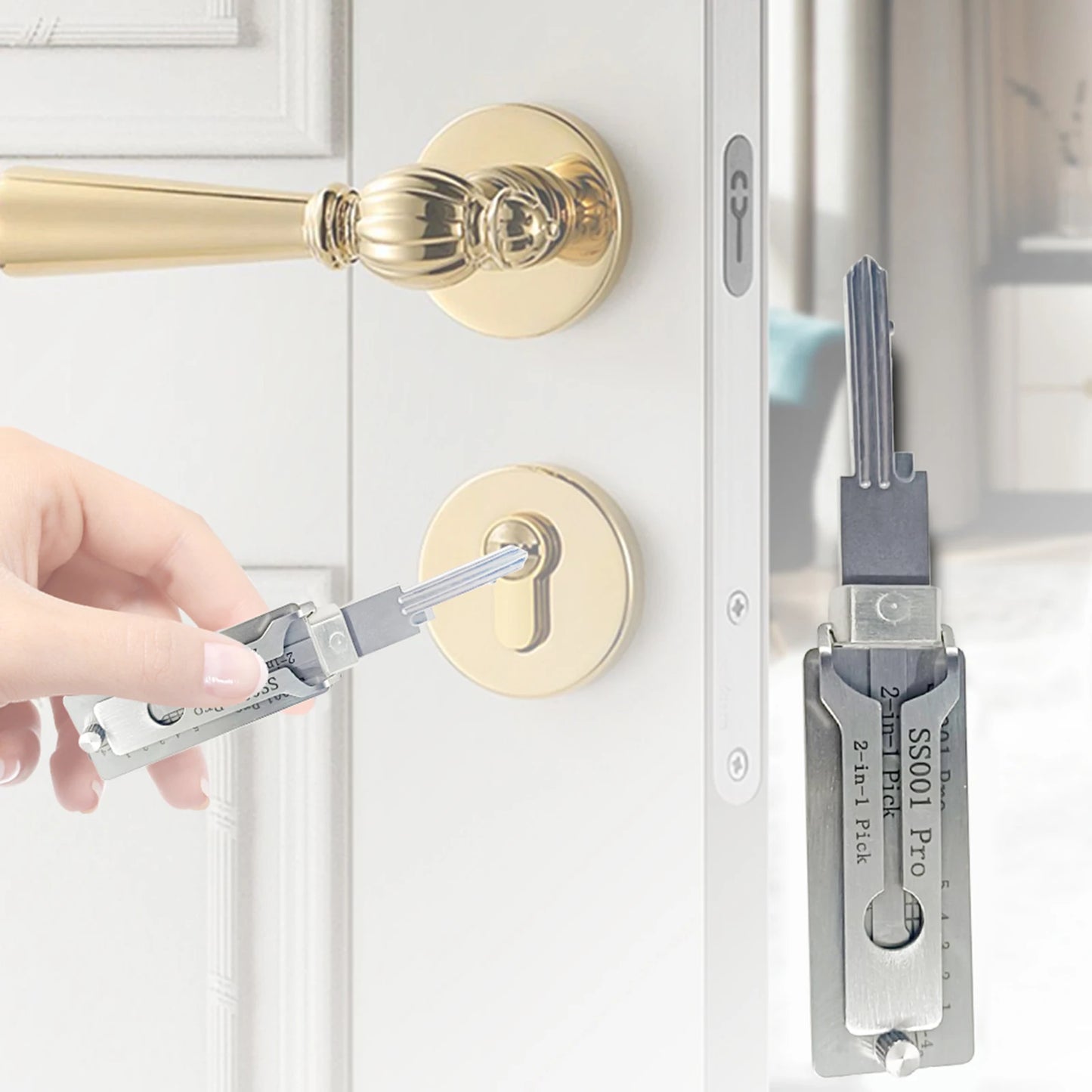 Lockpicking Lock Decoder O-ring Pickup Kit Pick Locksmith Tool Key Decoder Precision Hook Door Maintenance Repair Tool