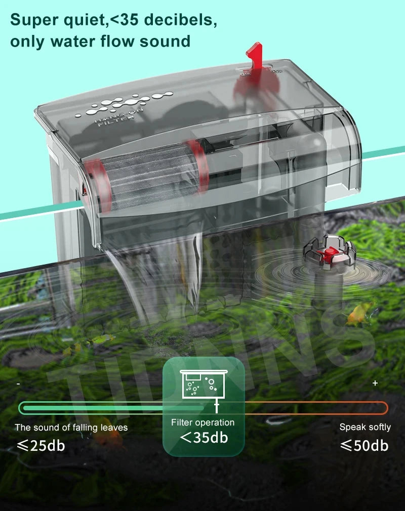 Aquarium Fish Tank Filter 3 in 1 Water Purification Circulation Pump Small Pump Silent Aeration Fish Tank Cleaning Tools