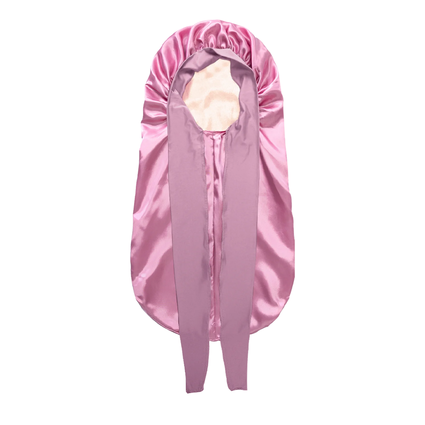 Women Extra Large Hair Long Silk Bonnet Cap & Elastic Satin Hair Band Comfortable Head Cover Night Sleep Hat for Sleeping Shower