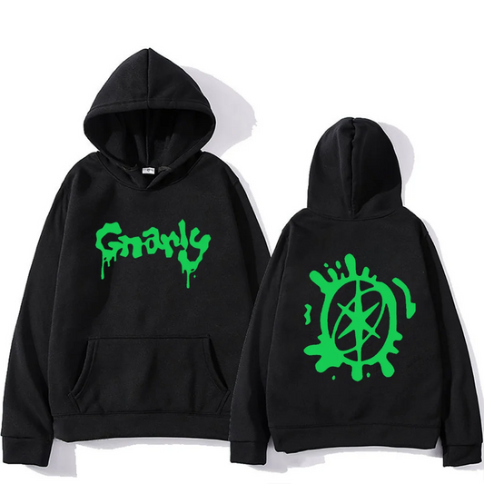Katseye Merch Gnarly Logo Printed Hoodie Men Women Casual oversized hoodie hip hop streetwear vintage Fleece Long sleeve clothes