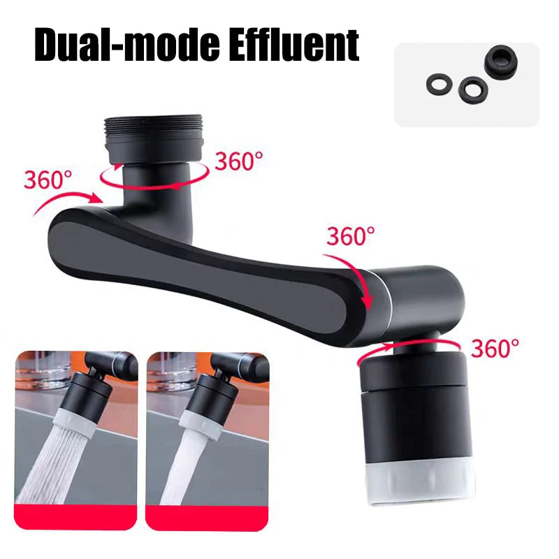 1080° Rotatable Extension Faucet Sprayer Head Water Tap Nozzle Universal Bathroom Tap Extend Adapter Aerator 2 Spray Modes