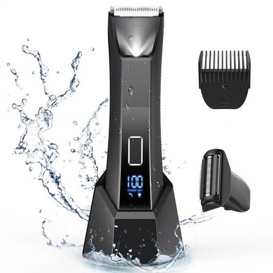 Manscape Trimmer for Men, Dual-Head Pubic Electric Razor, Groin Ball Shaver for Men, IPX7 Waterproof,Gifts for Him Dad