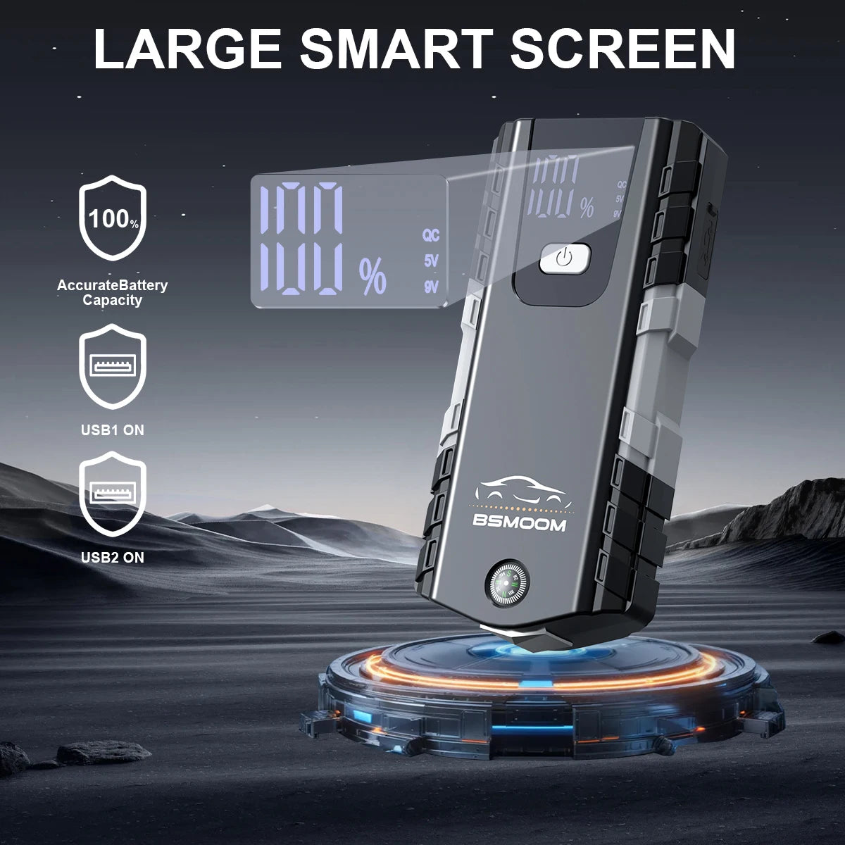 12V Portable Car Jump Starter Automatic Battery Booster Charger