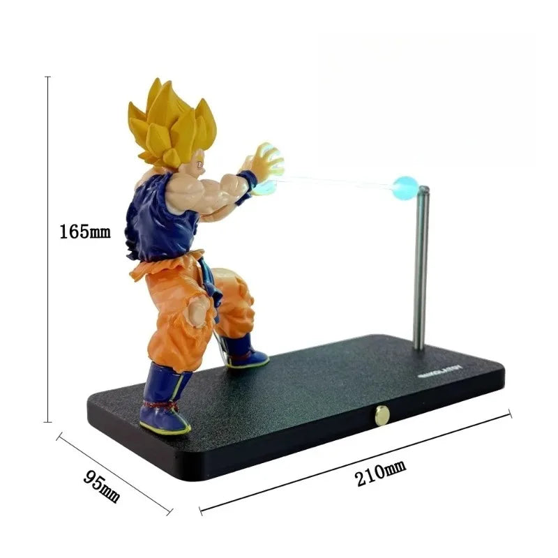 Dragon Ball Super Saiyan Son Goku Chaozu Figure Dynamic Wave Kamehameha Wave Night Light Decoration Ornament Toys