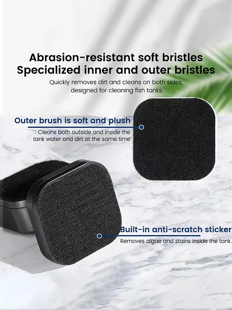 1pc Magnetic Aquarium Glass Cleaner Brush, Mini Square Plastic Algae Scraper for Fish Tank Maintenance Suitable for Various Fish
