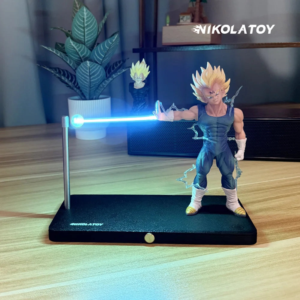 Dragon Ball Super Saiyan Son Goku Chaozu Figure Dynamic Wave Kamehameha Wave Night Light Decoration Ornament Toys