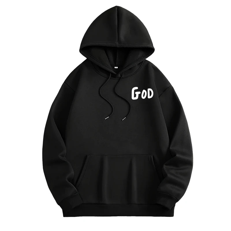 2025 Hot Sale Christian God Printed Hoodie for Men High Quality Hooded Long Sleeved Top All Season Daily Casual Fashion Pullover