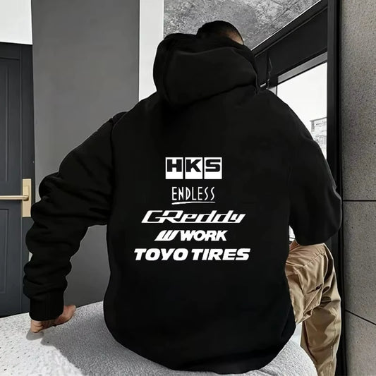 2025 Men Fashion Cool Hoodie Japan JDM Modified Car HKS ENDLESS Hoody Men Women Vintage Casual Sweatshirt Long Sleeve Pullovers