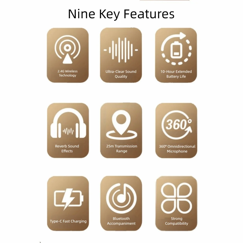 Wireless lavalier microphone, suitable for Apple Android charging portable podcast noise cancelling clip on microphone