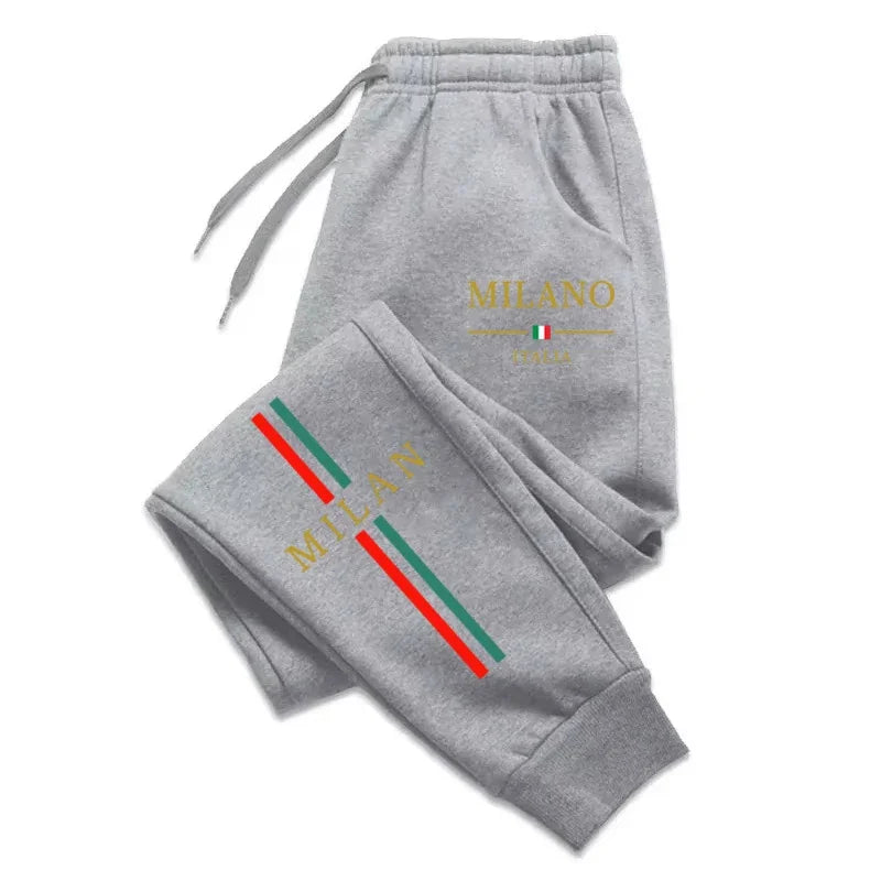 2025 Hot Sale Milan City Printed Jogger Pants Men Women Autumn Winter Casual High Quality Outdoor Running Sports Sweatpants