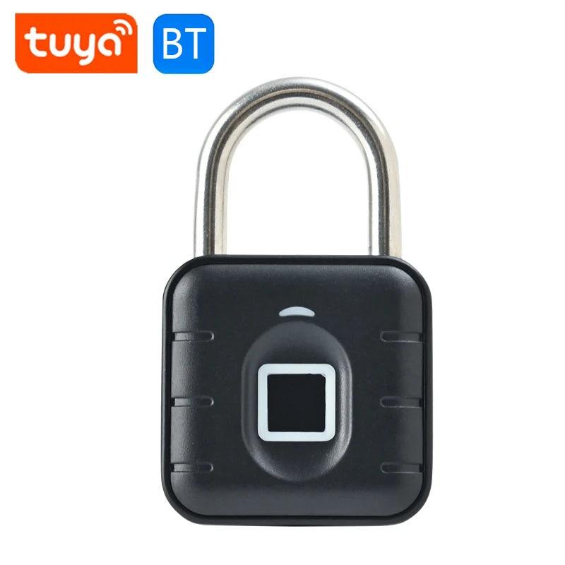 Keyless Fingerprint Lock with Tuya APP Smart Padlock Waterproof Door Lock 0.2sec Unlock Portable Anti-theft Padlock for Offices