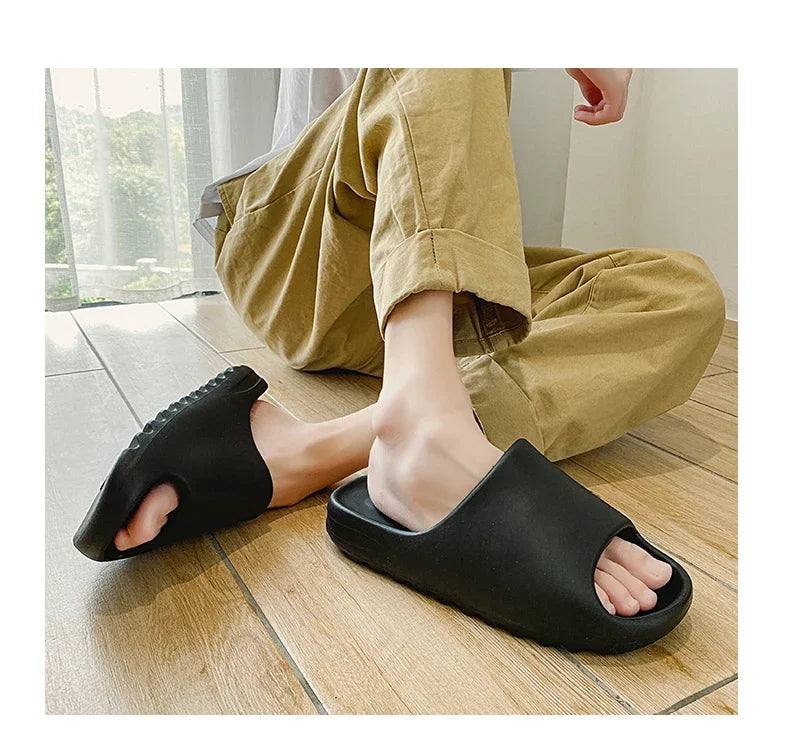 EVA House Shoes Non-Slip thick Soft Platform Slide Sandals for Women Men Indoor Outdoor Shower Bathroom Slipper for Adult