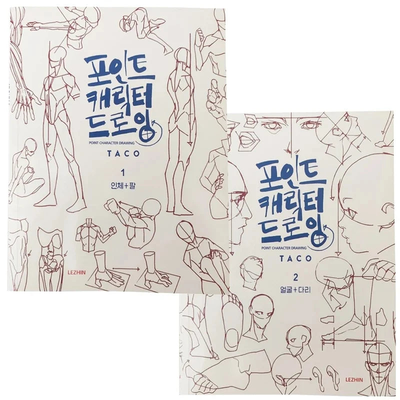 1/2pcs Quick Character Drawing Book, Bilingual Point Illustration Tutorial, Learn To Draw Anime Figures Step By Step