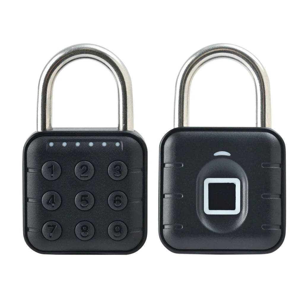 Keyless Fingerprint Lock with Tuya APP Smart Padlock Waterproof Door Lock 0.2sec Unlock Portable Anti-theft Padlock for Offices