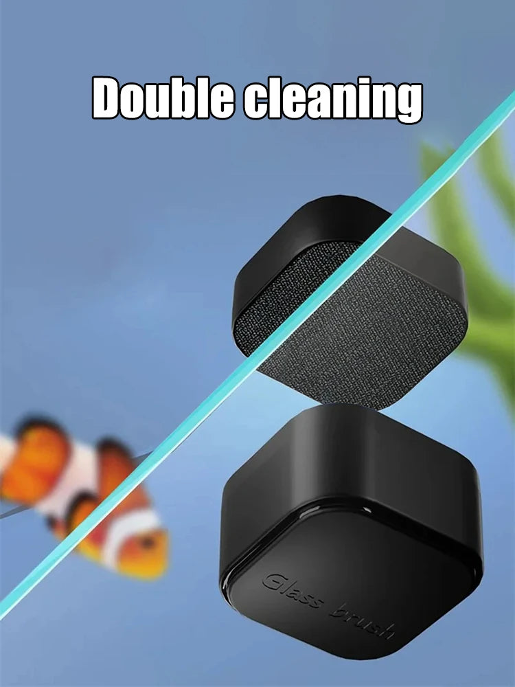1pc Magnetic Aquarium Glass Cleaner Brush, Mini Square Plastic Algae Scraper for Fish Tank Maintenance Suitable for Various Fish